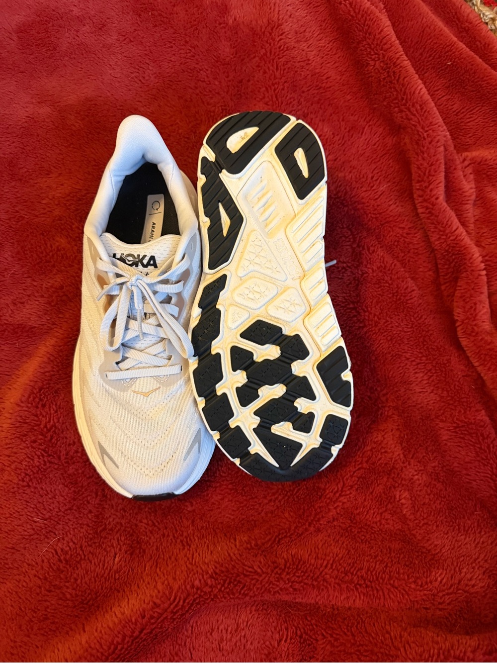 Hoka Women’s 8.5 Light Gray and White Athletic Running Shoes - Picture 5 of 12